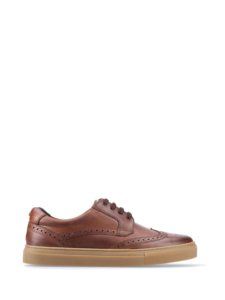 Base London Brown Clapton Brogue Trainer - Image 1 of 1 Base London Brown Clapton Brogue Trainer - Image 1 of 1