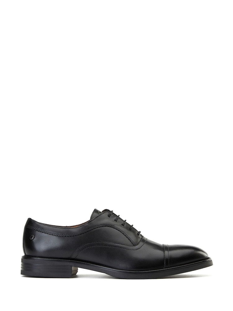 Base London Black Lapel Toe Cap Shoe - Image 1 of 4 Base London Black Lapel Toe Cap Shoe - Image 1 of 4