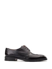 Base London Black Pocket Brogue Shoe - Image 1 of 4