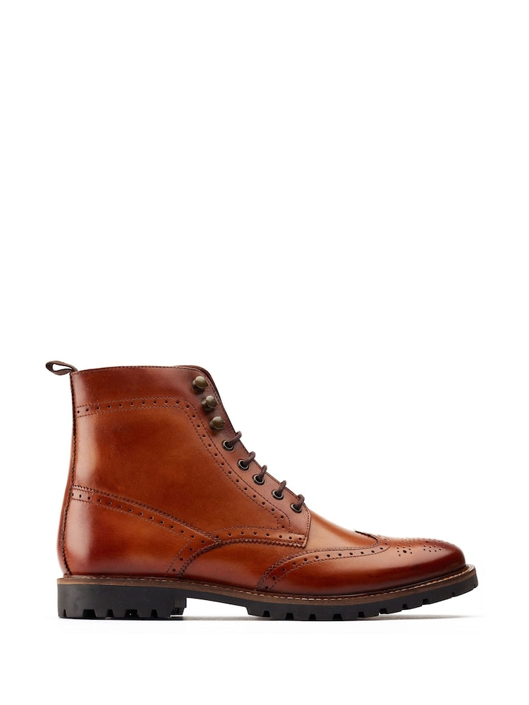 Base London Brown Boone Boots - Image 1 of 4 Base London Brown Boone Boots - Image 1 of 4