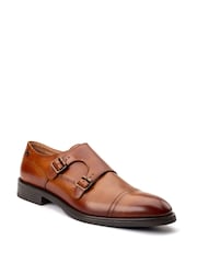 Base London Tan Brown Taper Monk Shoe - Image 2 of 4