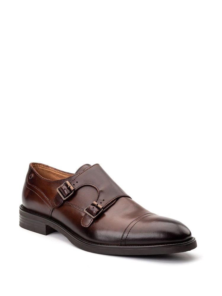 Base London Brown Taper Monk Shoe - Image 2 of 4