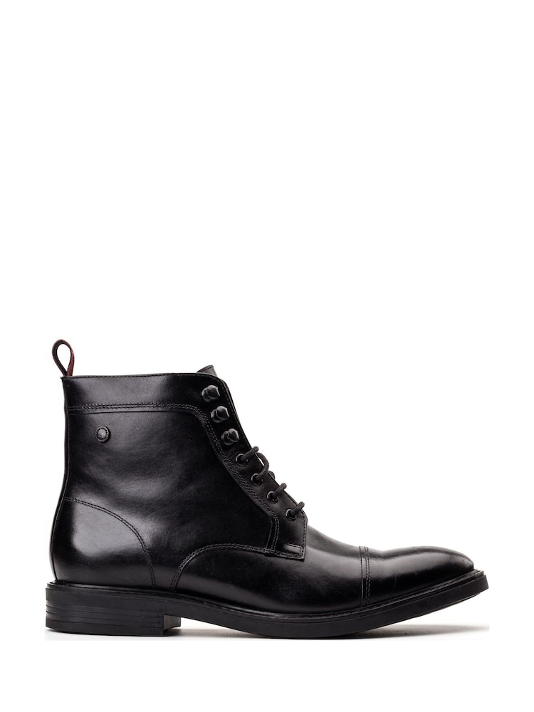 Base London Black Plymouth Toe Cap Boot - Image 1 of 4 Base London Black Plymouth Toe Cap Boot - Image 1 of 4