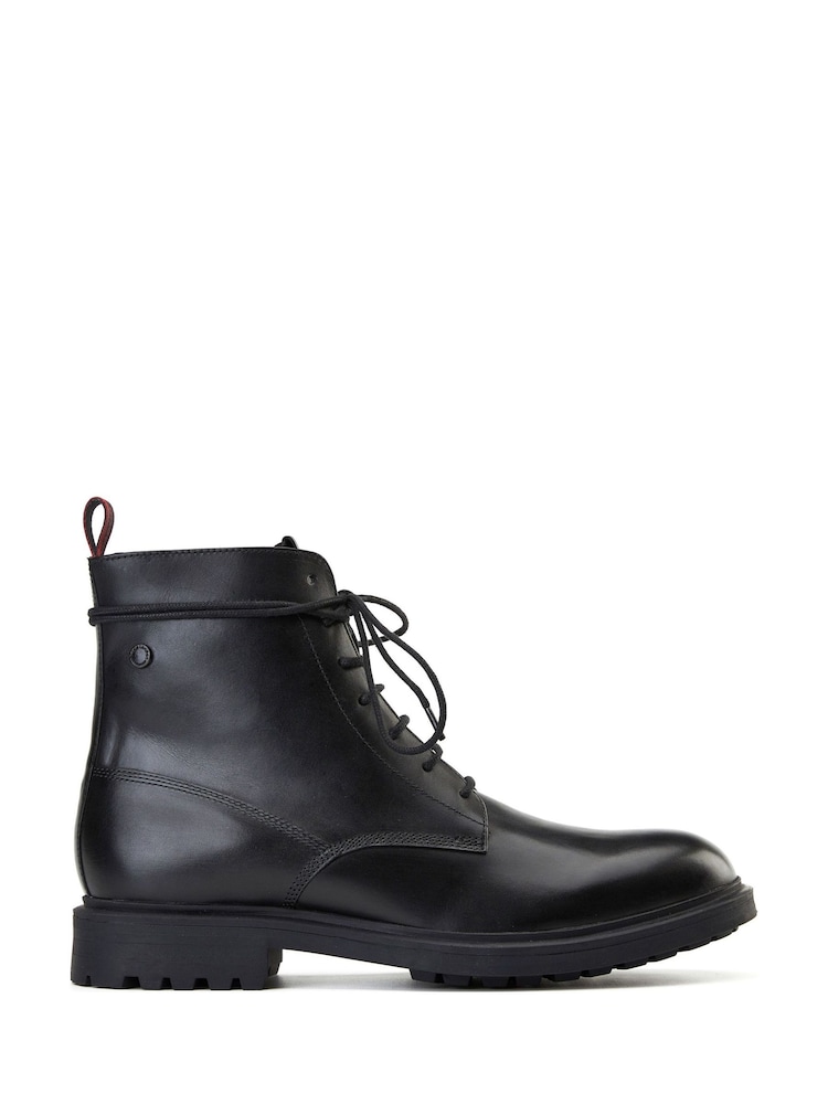Base London Black Brunel 7 Eyelet Boot - Image 1 of 4 Base London Black Brunel 7 Eyelet Boot - Image 1 of 4