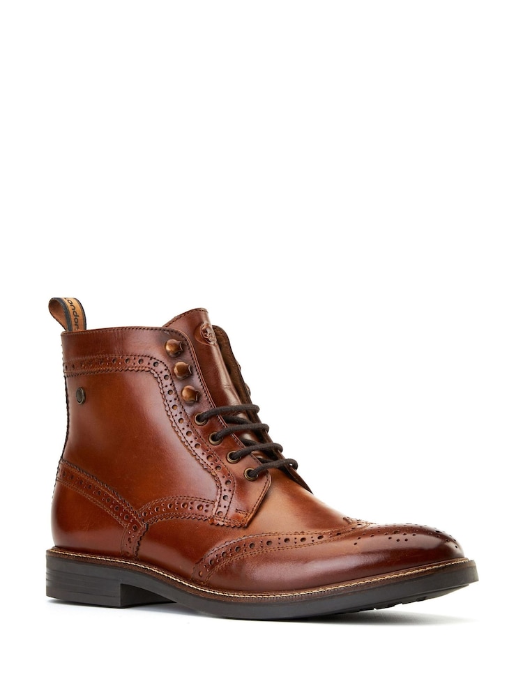 Base london Brown Leather Ankle Boots with Sturdy Soles Size 10 Base london Brown Leather Ankle Boots with Sturdy Soles Size 10 main image 3