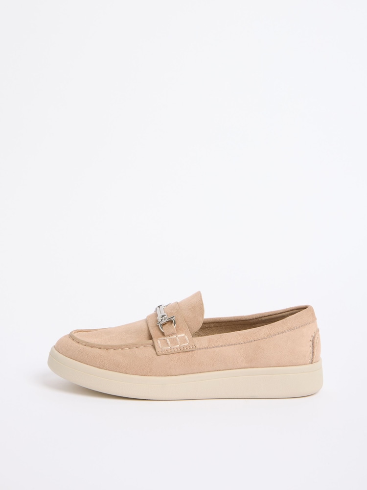 Friends Like These Nude Snaffle Detail Comfort Slip On Casual Loafer Shoes - Image 5 of 5