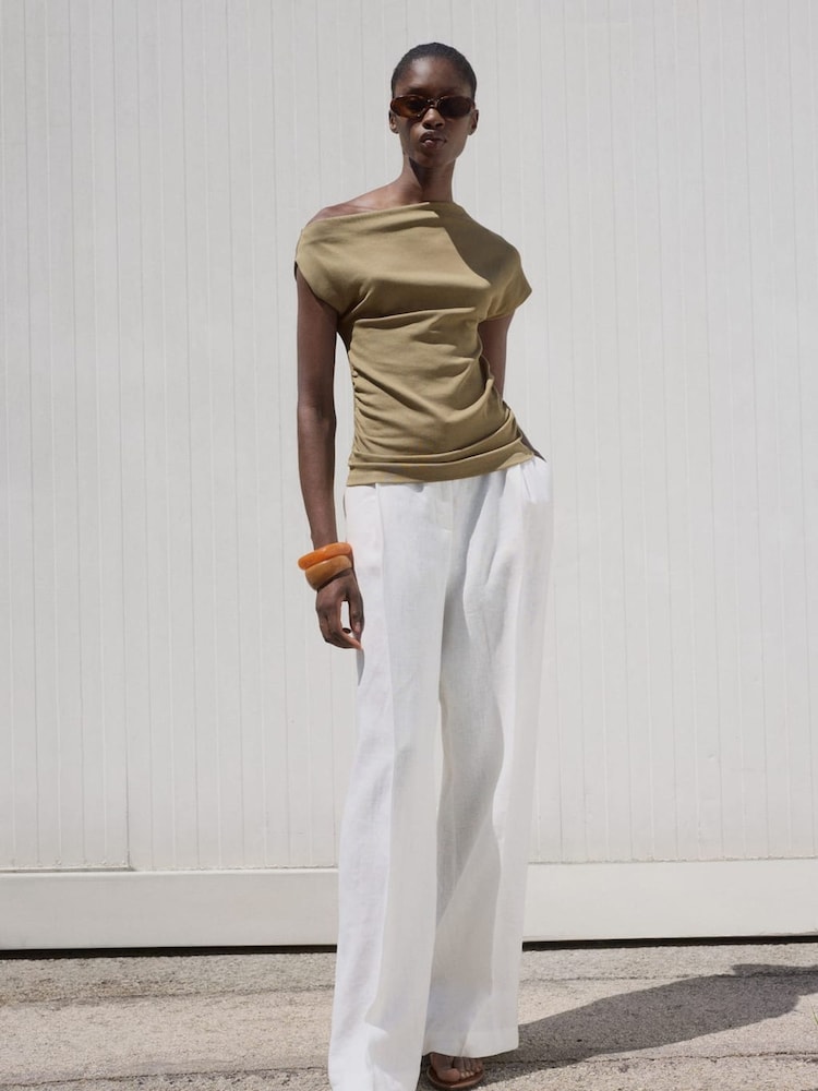 Mango Brown Juli Blouse - Image 1 of 6