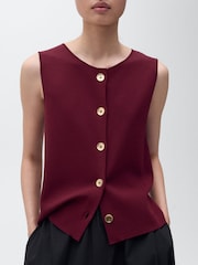 Mango Red Fine-Knit Waistcoats - Image 4 of 7