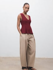 Mango Purple Pep Blouse - Image 1 of 7