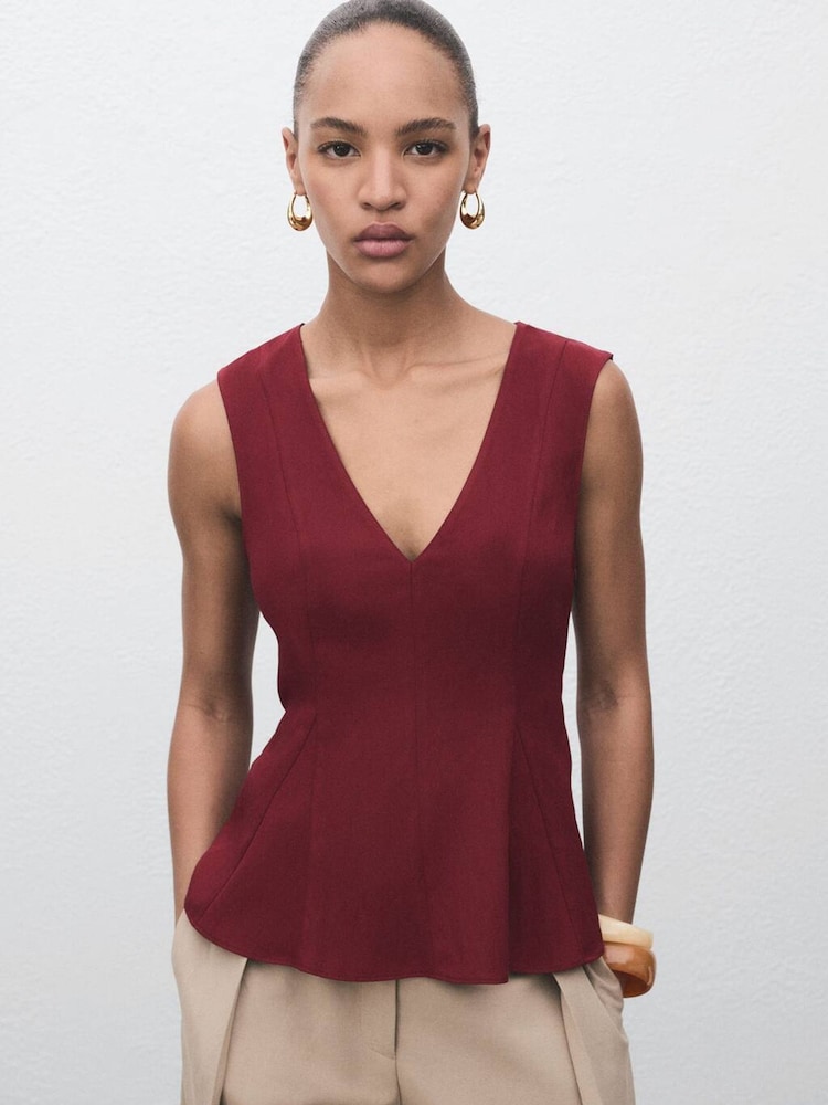 Mango Purple Pep Blouse - Image 2 of 7