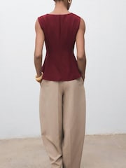 Mango Purple Pep Blouse - Image 3 of 7