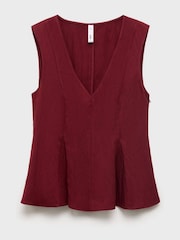 Mango Purple Pep Blouse - Image 6 of 7