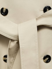 Mango Brown Long Double-Breasted Trench Coat - Image 6 of 6