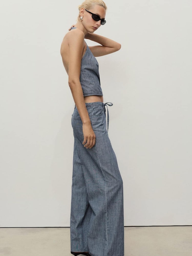 Mango Blue Mery Trousers - Image 2 of 6