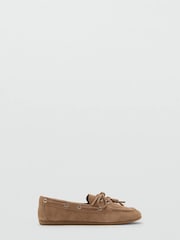 Mango Brown Nautical Suede Lace-up Shoes - Image 1 of 3