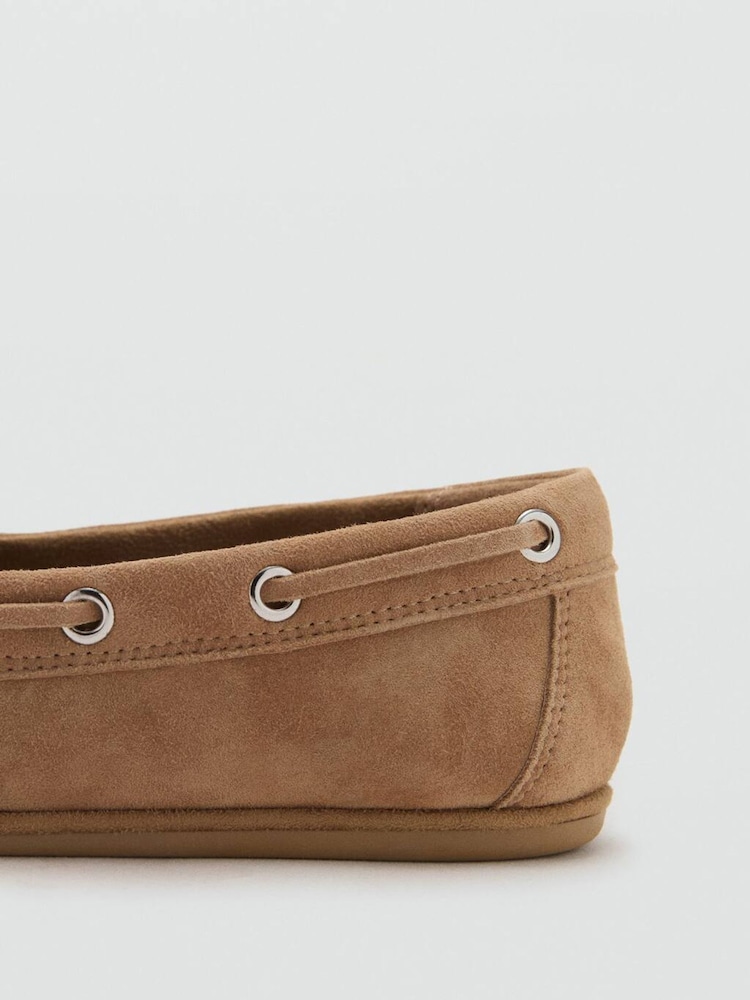 Mango Brown Nautical Suede Lace-up Shoes - Image 3 of 3