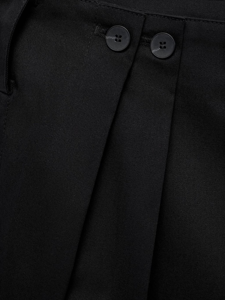 Mango Black Buttons Cotton Trousers - Image 7 of 7 Mango Black Buttons Cotton Trousers - Image 7 of 7