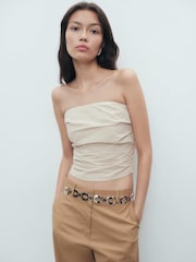 Mango Brown Mery Trousers - Image 4 of 7