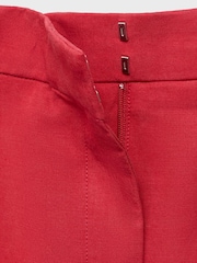 Mango Red Linen Blend Balloon Suit Trousers - Image 6 of 6