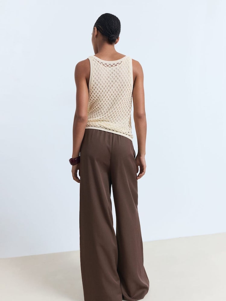 Mango Brown Cel Trousers - Image 2 of 5 Mango Brown Cel Trousers - Image 2 of 5