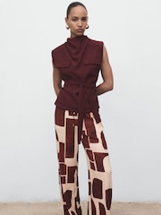 Mango Red Pregnancy Trousers - Image 4 of 7