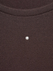 Mango Brown Knitted Jumper With Strass - Image 6 of 6