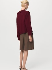 Mango Red Ruched Turtleneck Sweater - Image 2 of 6