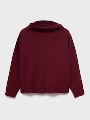 Mango Red Ruched Turtleneck Sweater - Image 5 of 6