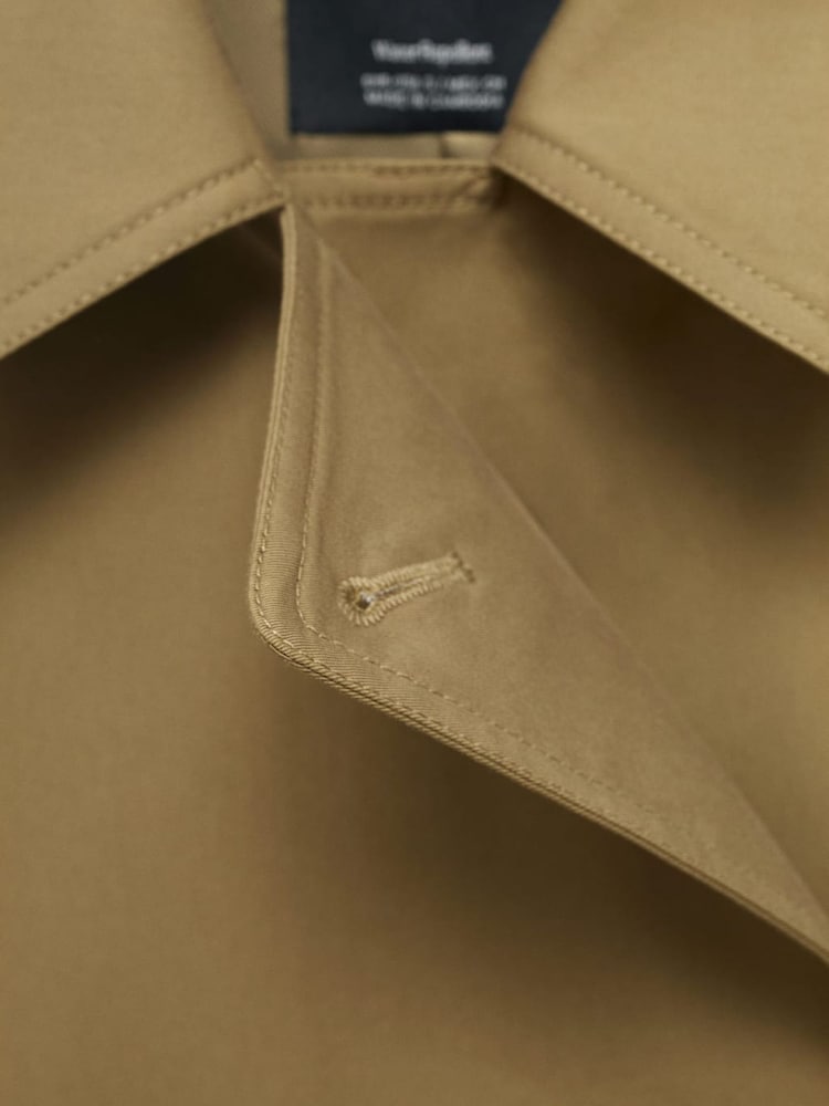 Mango Sable Brown Long Double-Breasted Trench Coat - Image 7 of 7 Mango Sable Brown Long Double-Breasted Trench Coat - Image 7 of 7