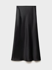 Mango Black Satin Long Skirt - Image 7 of 7