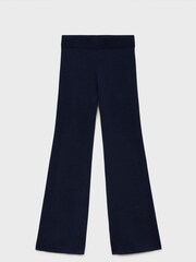 Mango Blue Straight Knitted Trousers - Image 5 of 6
