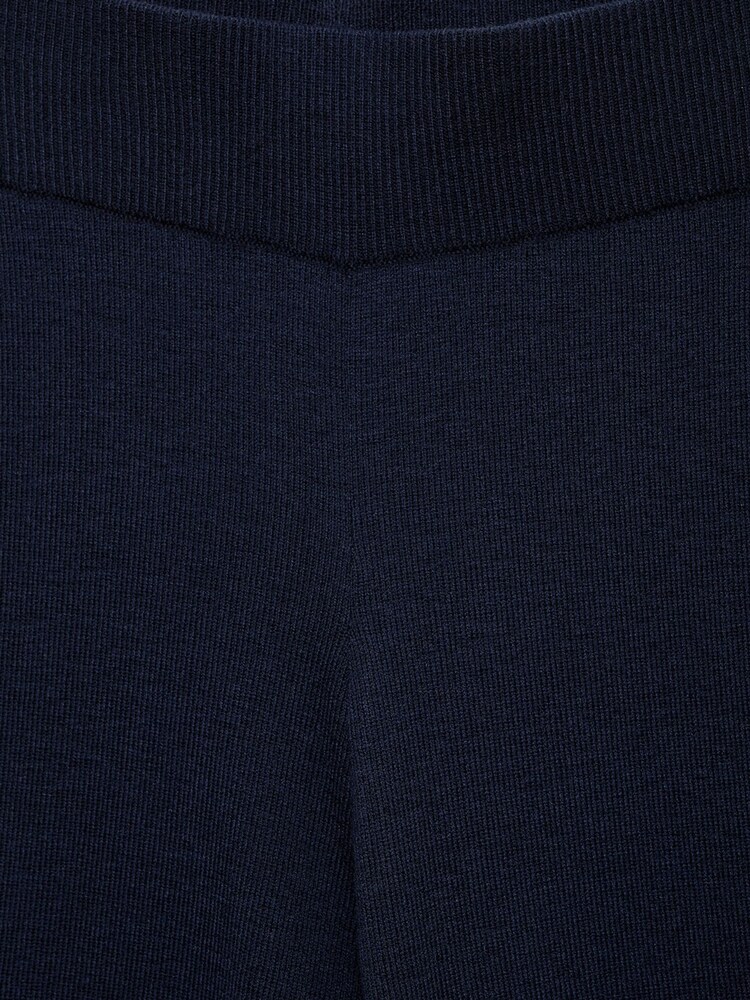 Mango Blue Straight Knitted Trousers - Image 6 of 6