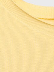 Mango Yellow Short-Sleeved Fine-Knit Sweater - Image 6 of 6