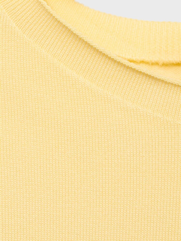 Mango Yellow Short-Sleeved Fine-Knit Sweater - Image 6 of 6 Mango Yellow Short-Sleeved Fine-Knit Sweater - Image 6 of 6