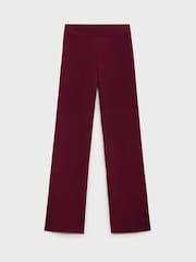 Mango Red Straight Knitted Trousers - Image 6 of 7