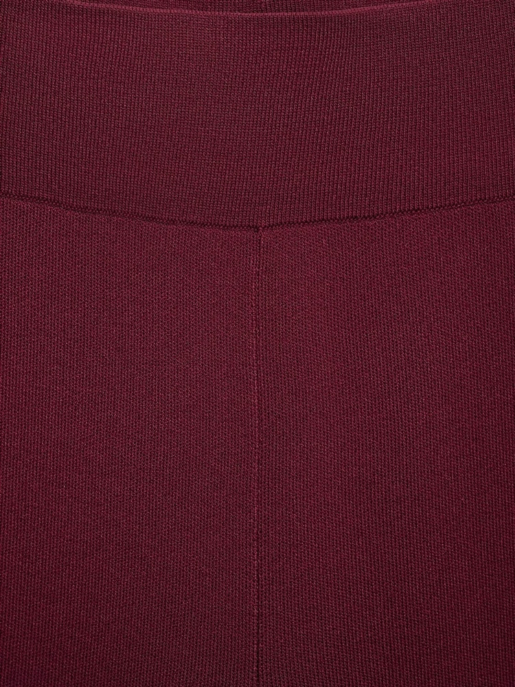 Mango Red Straight Knitted Trousers - Image 7 of 7