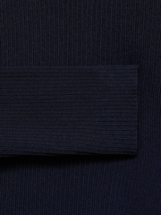 Mango Blue V-Neck Ribbed Knit Sweater - Image 6 of 6