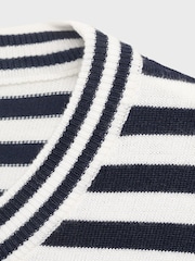 Mango Blue Striped Short-Sleeved Sweater - Image 7 of 7