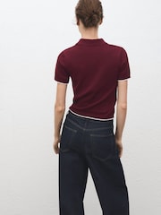 Mango Red Zipper Polo Neck Sweater - Image 3 of 7