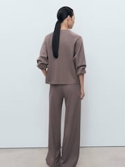 Mango Grey Jogger Trousers With Elastic Waist - Image 3 of 7