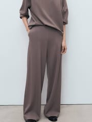 Mango Grey Jogger Trousers With Elastic Waist - Image 5 of 7