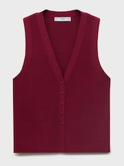 Mango Red Fine-Knit Waistcoats - Image 6 of 7