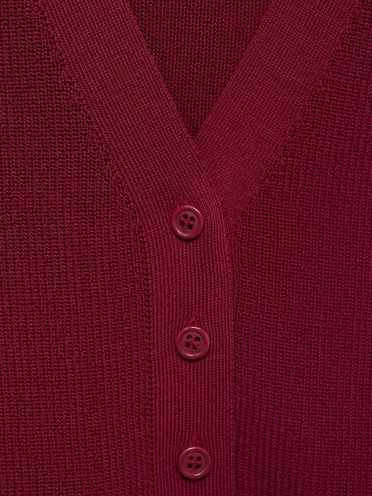 Mango Red Fine-Knit Waistcoats - Image 7 of 7
