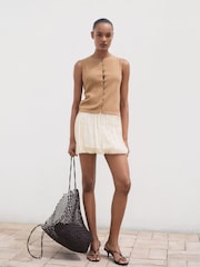 Mango Brown Drop Waistcoat - Image 1 of 7