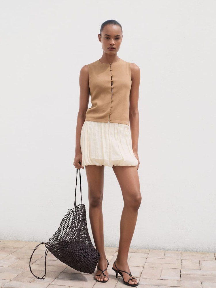 Mango Brown Drop Waistcoat - Image 1 of 7
