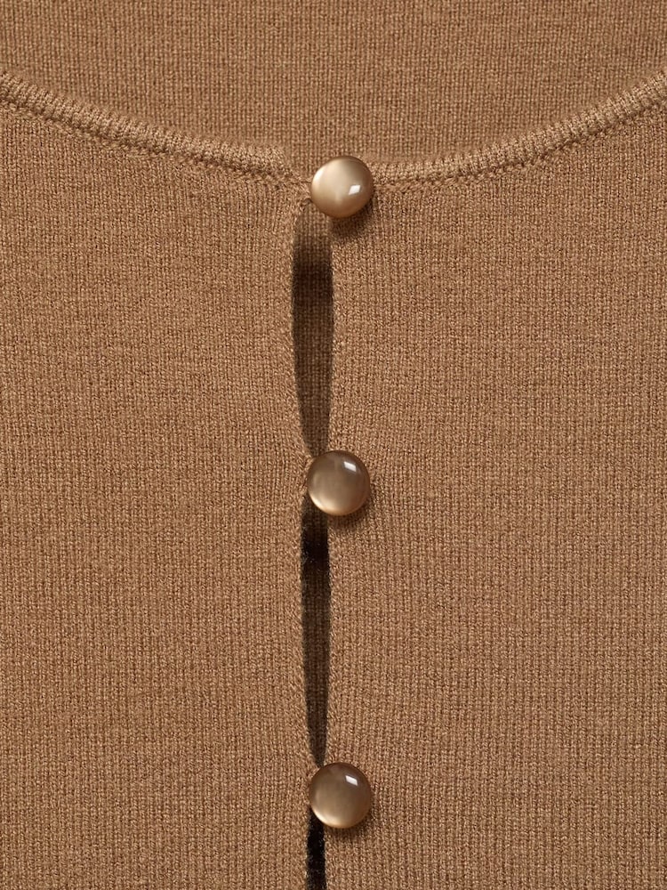 Mango Brown Drop Waistcoat - Image 7 of 7 Mango Brown Drop Waistcoat - Image 7 of 7