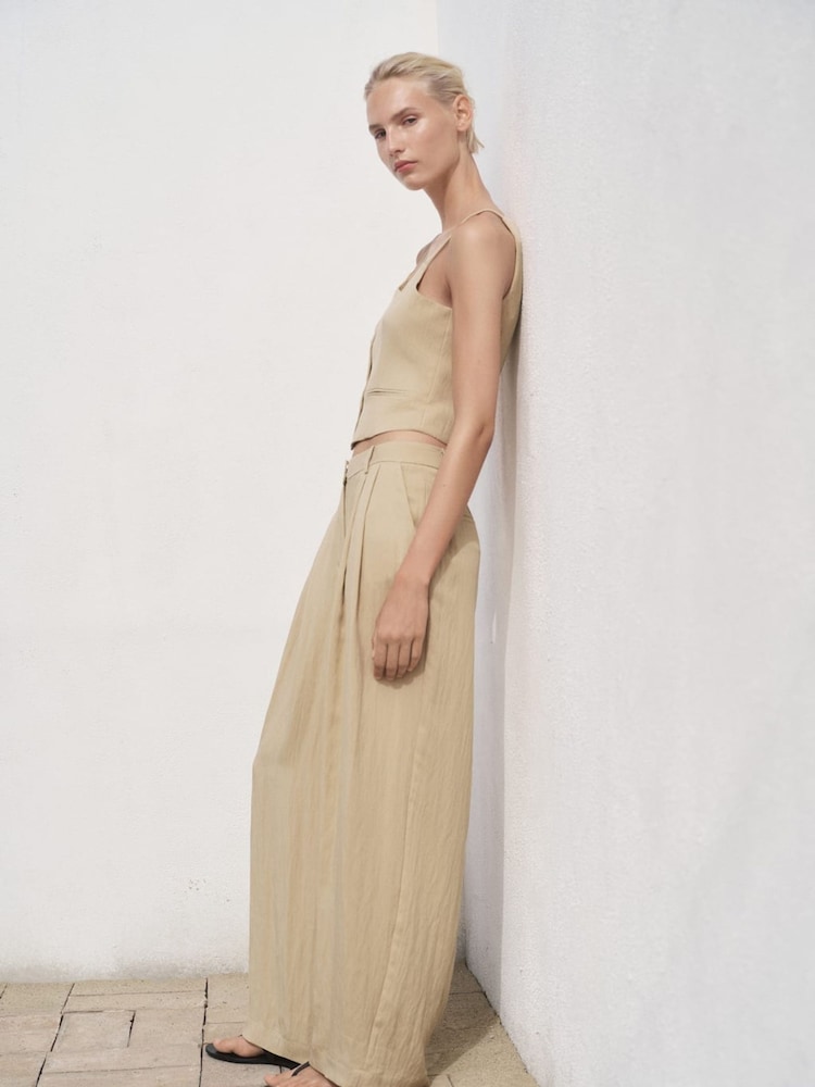 Mango Brown Deia Trousers - Image 1 of 7 Mango Brown Deia Trousers - Image 1 of 7