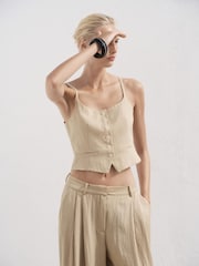 Mango Brown Deia Trousers - Image 3 of 7