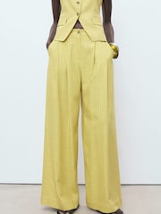Mango Yellow Luca Trousers - Image 3 of 7
