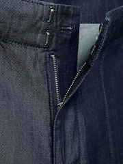 Mango Blue Wide Leg Denim Pants With Seams - Image 7 of 7